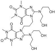 CAS#: 63978-60-9, 7,7'-Trimethylenebis[1,3-Dimethyl-8-[Bis(2-Hydroxyethyl)Amino]-1H-Purine-2,6(3H,7H)-Dione]