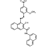 CAS 登录号：6407-71-2， 3-羟基-4-[(2-甲氧基-4-硝基苯基)偶氮]-N-(1-萘基)-2-萘甲酰胺