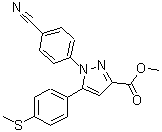 CAS#: 640727-98-6, Methyl 1-(4-cyanophenyl)-5-[4-(methylsulfanyl)phenyl]-1H-pyrazole-3-carboxylate