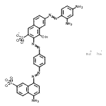 CAS 登录号：6409-25-2， 二钠3-({4-[(4-氨基-7-磺酸-1-萘基)偶氮]苯基}偶氮)-6-[(2,4-二氨基苯基)偶氮]-4-羟基-2-萘磺酸酯