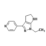 CAS#: 641584-75-0, 1-Ethyl-3-(4-pyridinyl)-1,4,5,6-tetrahydropyrrolo[2,3-c]pyrazole