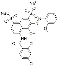 CAS#: 6416-33-7, Disodium 4-[(2,4-Dichlorobenzoyl)Amino]-5-Hydroxy-6-[(2-Methoxyphenyl)Azo]Naphthalene-1,7-Disulphonate