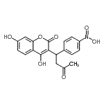 CAS#: 64180-12-7, 4,7-Dihydroxy-3-[1-(4-nitrophenyl)-3-oxobutyl]-2H-chromen-2-one