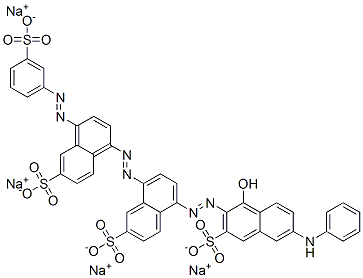 CAS 登录号：6428-60-0， 5-[[1-羟基-6-(苯基氨基)-3-磺酸基-2-萘基]偶氮]-8-[[6-磺酸基-4-[(3-磺酸基苯基)偶氮]萘基]偶氮]萘-2-磺酸四钠