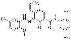 CAS 登录号：64346-10-7， (4E)-4-[(5-氯-2-甲氧基-苯基)亚肼基]-N-(2,5-二甲氧基苯基)-3-氧代-萘-2-甲酰胺