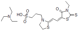 CAS#: 64375-47-9, 2-(2-(3-Ethyl-4-Oxo-2-Thioxo-5-Thiazolidinylidene)Ethylidene)-3-Thiazolidinepropanesulfonic Acid Compd. With N,N-Diethylethanamine (1:1)