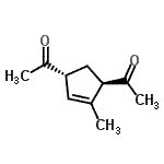 CAS 登录号：643767-71-9， 1,1'-[(1R,3R)-4-甲基-4-环戊烯-1,3-二基]二乙酮