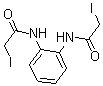 CAS 登录号：64381-85-7， N,N-1,2-亚苯基二(2-碘-乙酰胺)