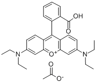 CAS 登录号：64381-99-3， 9-(2-羧基苯基)-3,6-二(二乙基氨基)呫吨鎓乙酸盐