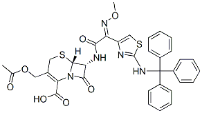 CAS#: 64485-92-3, [6R-[6alpha,7beta(Z)]]-3-(Acetoxymethyl)-7-[(Methoxyimino)[2-(Tritylamino)Thiazol-4-Yl]Acetamido]-8-Oxo-5-Thia-1-Azabicyclo[4.2.0]Oct-2-Ene-2-Carboxylic Acid
