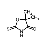 CAS 登录号：6453-39-0， 5,5-二甲基-2-硫代-1,3-恶唑烷-4-酮