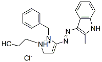 CAS#: 64611-96-7, 2-Benzyl-1-(2-Hydroxyethyl)-3-[(2-Methyl-1H-Indol-3-Yl)Azo]-1H-Pyrazolium Chloride