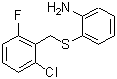 CAS 登录号：646989-63-1， 2-[(2-氯-6-氟苄基)硫基]苯胺