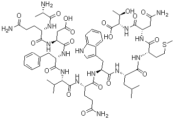 CAS#: 64790-15-4, L-Alanyl-L-Glutaminyl-L-alpha-Aspartyl-L-Phenylalanyl-L-Valyl-L-Glutaminyl-L-Tryptophyl-L-Leucyl-L-Methionyl-L-Asparaginyl-L-Threonine