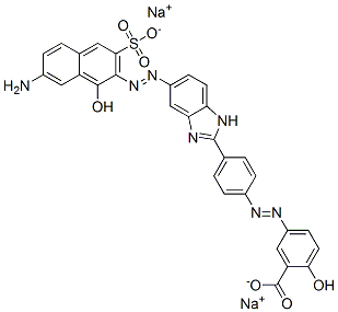 CAS 登录号：64791-32-8， 5-[[4-[5-[(7-氨基-1-羟基-3-磺酸基-2-萘基)偶氮]-1H-苯并咪唑-2-基]苯基]偶氮]水杨酸二钠
