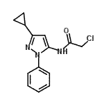 CAS 登录号：649701-41-7， 2-氯-N-(3-环丙基-1-苯基-1H-吡唑-5-基)乙酰胺