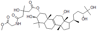 CAS#: 64971-23-9, (24R)-5alpha-Lanost-8-Ene-2alpha,3beta,12alpha,24,25-Pentol 2-[3-Hydroxy-5-[(2-Methoxy-2-Oxoethyl)Amino]-3-Methyl-5-Oxopentanoate]