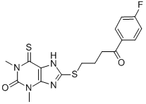 CAS#: 6505-98-2, 8-[[3-(4-Fluorobenzoyl)Propyl]Thio]-1,7-Dihydro-1,3-Dimethyl-6-Thioxo-2H-Purin-2-One