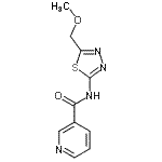 CAS#: 650593-92-3, N-[5-(Methoxymethyl)-1,3,4-thiadiazol-2-yl]nicotinamide