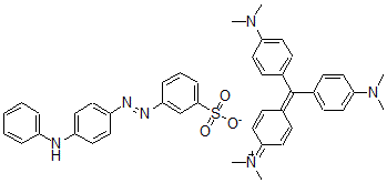 CAS#: 65113-55-5, (4-(4,4'-Bis(Dimethylamino)Benzhydrylidene)Cyclohexa-2,5-Dien-1-Ylidene)Dimethylammonium 3-((4-Anilinophenyl)Azo)Benzenesulphonate