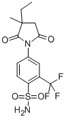 CAS 登录号：65116-29-2， 4-(3-乙基-3-甲基-2,5-二氧代吡咯烷-1-基)-2-(三氟甲基)苯磺酰胺