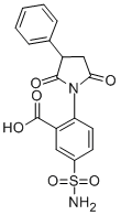 CAS#: 65116-58-7, 5-(Aminosulfonyl)-2-(2,5-dioxo-3-phenyl-1-pyrrolidinyl)benzoic acid