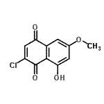 CAS#: 65120-69-6, 2-Chloro-8-hydroxy-6-methoxy-1,4-naphthoquinone
