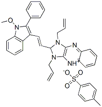CAS#: 65121-84-8, 1,3-Diallyl-2-[2-(1-Methoxy-2-Phenyl-1H-Indol-3-Yl)Vinyl]-1H-Imidazo[4,5-b]Quinoxalinium Toluene-p-Sulphonate