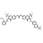 CAS 登录号：65186-16-5， 三钠6-(2-{6-[({(6E)-6-[(2-甲氧基苯基)亚肼基]-5-氧代-7-磺酸-5,6-二氢-2-萘基}氨基甲酰)氨基]-1-氧代-3-磺酸-2(1H)-萘亚基}肼基)-2-萘磺酸酯
