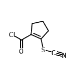 CAS#: 65200-30-8, 2-(Chlorocarbonyl)-1-cyclopenten-1-yl thiocyanate