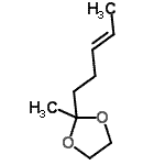 CAS#: 6539-85-1, 2-Methyl-2-[(3E)-3-Penten-1-Yl]-1,3-Dioxolane