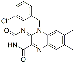 CAS 登录号：65424-64-8， 10-((3-氯苯基)甲基)-7,8-二甲基-苯并(g)蝶啶-2,4(3H,10H)-二酮
