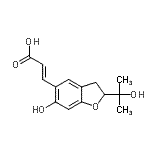 CAS#: 6544-81-6, (2E)-3-[6-Hydroxy-2-(2-Hydroxy-2-Propanyl)-2,3-Dihydro-1-Benzofuran-5-Yl]Acrylic Acid