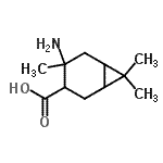 CAS 登录号：654680-86-1， 4-氨基-4,7,7-三甲基双环[4.1.0]庚烷-3-羧酸