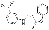 CAS 登录号：65537-00-0， 3-[(3-硝基苯胺基)甲基]-2-苯并噻唑啉硫酮