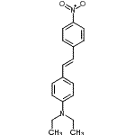 CAS 登录号：65644-11-3， N,N-二乙基-4-[(E)-2-(4-硝基苯基)乙烯基]苯胺