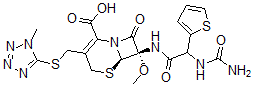 CAS#: 65700-47-2, (6R)-7beta-[[(S)-[(Aminocarbonyl)Amino](2-Thienyl)Acetyl]Amino]-7alpha-Methoxy-3-[(1-Methyl-1H-Tetrazol-5-Yl)Thiomethyl]Cepham-3-Ene-4-Carboxylic Acid