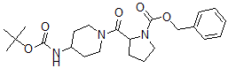 CAS#: 657401-67-7, (2S)-2-[[4-[[(1,1-Dimethylethoxy)Carbonyl]Amino]-1-Piperidinyl]Carbonyl]-1-Pyrrolidinecarboxylic Acid Phenylmethyl Ester