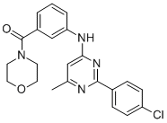 CAS#: 65789-85-7, 4-(3-((2-(4-Chlorophenyl)-6-Methyl-4-Pyrimidinyl)Amino)Benzoyl)Morpholine