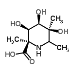 CAS#: 658057-57-9, (2R,3R,4R,5S)-3,4,5-Trihydroxy-2,5,6-trimethyl-2-piperidinecarboxylic acid