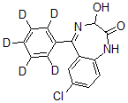 CAS#: 65854-78-6, 7-Chloro-1,3-Dihydro-3-Hydroxy-5-(Phenyl-D5)-2H-1,4-Benzodiazepin-2-One