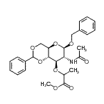 CAS#: 66141-63-7, Benzyl 2-acetamido-4,6-O-benzylidene-2-deoxy-3-O-(1-methoxy-1-oxo-2-propanyl)-beta-D-glucopyranoside