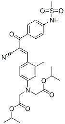 CAS#: 66172-63-2, Isopropyl N-[4-[2-Cyano-3-[4-[(Methylsulphonyl)Amino]Phenyl]-3-Oxo-1-Propenyl]-m-Tolyl]-N-[2-(1-Methylethoxy)-2-Oxoethyl]Glycinate
