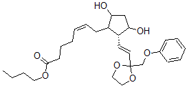 CAS#: 66176-07-6, (Z)-7-[(1R)-3alpha,5alpha-Dihydroxy-2beta-[(E)-2-(2-Phenoxymethyl-1,3-Dioxolan-2-Yl)Ethenyl]Cyclopentan-1alpha-Yl]-5-Heptenoic Acid Butyl Ester