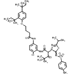 CAS#: 66210-62-6, N-[5-({4-[2,4-Bis(2-methyl-2-butanyl)phenoxy]butanoyl}amino)-2-chlorophenyl]-2-[5-isopropyl-2-{[(4-methylphenyl)sulfonyl]imino}-1,3,4-thiadiazol-3(2H)-yl]-4,4-dimethyl-3-oxopentanamide