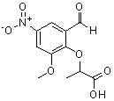 CAS#: 662154-26-9, 2-(2-Formyl-6-methoxy-4-nitrophenoxy)propanoic acid