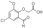 CAS 登录号：662154-29-2， (4-氯-2-甲酰基-6-甲氧基苯氧基)乙酸