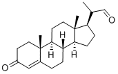 CAS 登录号：66289-21-2， (20R)-3-氧代孕甾-4-烯-20-甲醛