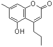 CAS 登录号：66346-53-0， 5-羟基-7-甲基-4-丙基-2H-苯并吡喃-2-酮