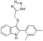 CAS#: 66355-03-1, 2-(2,4-Dimethylphenyl)-3-[(1H-Tetrazol-5-Yl)Methylthio]-1H-Indole